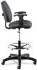 A Picture of product ALE-IN4641 Alera® Interval Series Swivel Task Stool Supports 275 lb, 23.93" to 34.53" Seat Height, Graphite Gray Seat/Back, Black Base