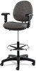 A Picture of product ALE-IN4641 Alera® Interval Series Swivel Task Stool Supports 275 lb, 23.93" to 34.53" Seat Height, Graphite Gray Seat/Back, Black Base