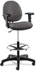 A Picture of product ALE-IN4641 Alera® Interval Series Swivel Task Stool Supports 275 lb, 23.93" to 34.53" Seat Height, Graphite Gray Seat/Back, Black Base