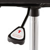 A Picture of product ALE-IN4641 Alera® Interval Series Swivel Task Stool Supports 275 lb, 23.93" to 34.53" Seat Height, Graphite Gray Seat/Back, Black Base