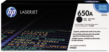 HP CE270A, CE271A, CE272A, CE273A Toner,  (CE270A) Black Original LaserJet Toner Cartridge