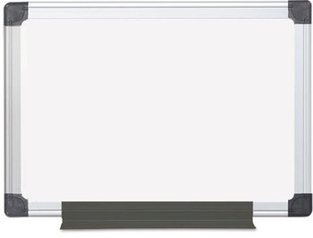 MasterVision® Value Lacquered Steel Magnetic Dry Erase Board,  17 3/4 x 23 5/8, White, Aluminum