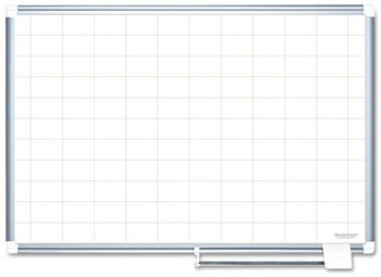 MasterVision® Grid Planning Board,  48x36, 2x3" Grid, White/Silver