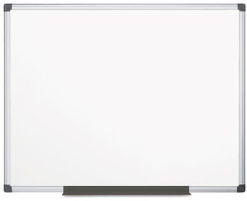 MasterVision® Value Lacquered Steel Magnetic Dry Erase Board,  48 x 72, White, Aluminum Frame