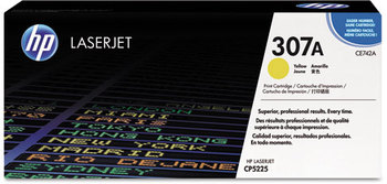 HP CE740A, CE741A, CE742A, CE743A Toner,  (CE742A) Yellow Original LaserJet Toner Cartridge