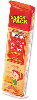 Keebler® Sandwich Crackers,  Cheese & Peanut Butter, 8-Piece Snack Pack, 12/Box