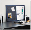A Picture of product BVC-MX04433168 MasterVision® Designer Fabric Bulletin Board,  Bulletin/Dry Erase, 24X18, Black Frame