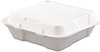 A Picture of product BWK-0100 Boardwalk® Snap-it Foam Hinged Lid Carryout Containers,  1-Comp, 9 1/4 x 9 1/4 x 3, White, 200/Carton