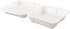 A Picture of product BWK-0100 Boardwalk® Snap-it Foam Hinged Lid Carryout Containers,  1-Comp, 9 1/4 x 9 1/4 x 3, White, 200/Carton