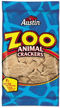 Austin® Zoo Animal Crackers,  Original, 2oz Pack, 80/Carton