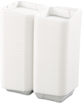 Boardwalk® Snap-it Foam Hinged Lid Carryout Containers,  1-Comp, 8 x 8 x 3, White, 200/Carton