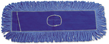 Boardwalk® Blue Dust Mop Head,  Dust, Looped-End, Cotton/Synthetic Fibers, 18 x 5, Blue