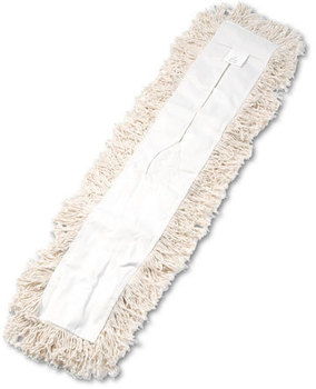 Boardwalk® Industrial Dust Mop Head,  Hygrade Cotton, 36w x 5d, White