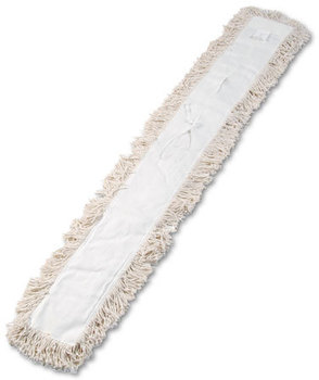 Boardwalk® Industrial Dust Mop Head,  Hygrade Cotton, 60w x 5d, White