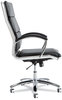 A Picture of product ALE-NR4119 Alera® Neratoli® High-Back Slim Profile Chair Faux Leather, 275 lb Cap, 17.32" to 21.25" Seat Height, Black Seat/Back, Chrome