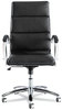 A Picture of product ALE-NR4119 Alera® Neratoli® High-Back Slim Profile Chair Faux Leather, 275 lb Cap, 17.32" to 21.25" Seat Height, Black Seat/Back, Chrome