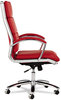 A Picture of product ALE-NR4139 Alera® Neratoli® High-Back Slim Profile Chair Faux Leather, Up to 275 lb, 17.32" 21.25" Seat Height, Red Seat/Back, Chrome
