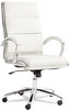A Picture of product ALE-NR4139 Alera® Neratoli® High-Back Slim Profile Chair Faux Leather, Up to 275 lb, 17.32" 21.25" Seat Height, Red Seat/Back, Chrome