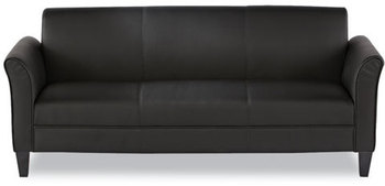 Alera® Reception Lounge Sofa Series Furniture, 3-Cushion 77w x 31.5d 32h, Black