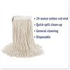 A Picture of product BWK-224C Boardwalk® Cut-End Wet Mop Heads,  Cotton, 24oz, White, 12/Carton