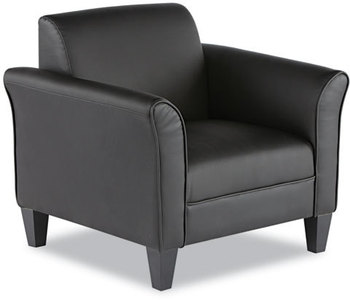 Alera® Reception Lounge Sofa Series Club Chair 35.43" x 30.7" 32.28", Black Seat, Back, Base