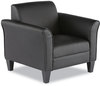A Picture of product ALE-RL23LS10B Alera® Reception Lounge Sofa Series Club Chair 35.43" x 30.7" 32.28", Black Seat, Back, Base