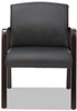 A Picture of product ALE-RL4319E Alera® Reception Lounge WL Series Guest Chair 24.21" x 24.8" 32.67", Black Seat, Back, Espresso Base