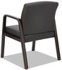 A Picture of product ALE-RL4319E Alera® Reception Lounge WL Series Guest Chair 24.21" x 24.8" 32.67", Black Seat, Back, Espresso Base