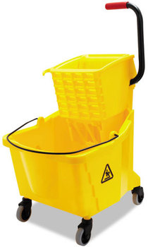 Boardwalk® Pro-Pac™ Side-Squeeze Wringer/Bucket Combo,  8.75gal, Yellow