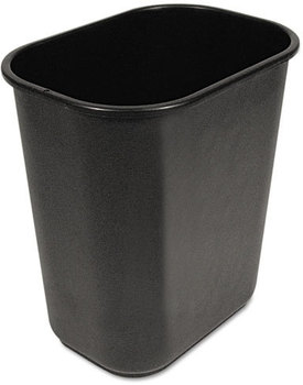 Boardwalk® Soft-Sided Wastebasket,  28qt, Black
