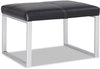 A Picture of product ALE-RL8319CSM Alera® Ispara Series Ottoman,  26-3/8 x 22-5/8 x 17-3/8, Black/Silver