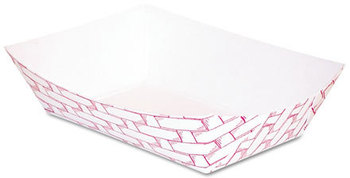 Boardwalk® Paper Food Baskets,  4oz Capacity, Red/White, 1000/Carton