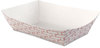 A Picture of product BWK-30LAG250 Boardwalk® Paper Food Baskets,  2.5lb Capacity, Red/White, 500/Carton