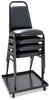 A Picture of product ALE-SC68VY10B Alera® Padded Steel Stacking Chair Supports Up to 250 lb, 18.5" Seat Height, Black Back, Base, 4/Carton