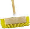 A Picture of product BWK-3410 Boardwalk® Dual-Surface Scrub Brush,  Plastic Fill, 10" Long, Yellow
