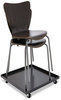 A Picture of product ALE-SCCART Alera® Stacking Chair Dolly Metal, 320 lb Capacity, 22.44" x 3.93", Black