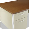 A Picture of product ALE-SD6030PC Alera® Double Pedestal Steel Desk 60" x 30" 29.5", Cherry/Putty