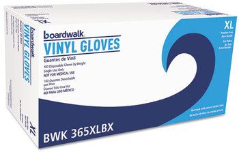 Boardwalk® General Purpose Vinyl Gloves. 2.6 mil. Size X-Large. Clear. 100/Box.