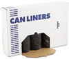A Picture of product BWK-3858H Boardwalk® Low-Density Can Liners,  60gal, .65mil, 38 x 58, Black, 25/Roll, 4 Rolls/Carton