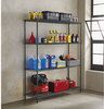 A Picture of product ALE-SW206018BA Alera® Black Anthracite Plus Wire Shelving Kit All-Purpose Starter Four-Shelf, 60w x 18d 72h,