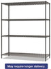 A Picture of product ALE-SW206018BA Alera® Black Anthracite Plus Wire Shelving Kit All-Purpose Starter Four-Shelf, 60w x 18d 72h,