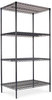 A Picture of product ALE-SW503624BL Alera® NSF Certified Industrial Heavy-Duty Wire Shelving Starter Kit Four-Shelf 36w x 24d 72h, Black