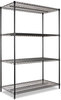 A Picture of product ALE-SW504824BL Alera® NSF Certified Industrial Heavy-Duty Wire Shelving Starter Kit Four-Shelf 48w x 24d 72h, Black