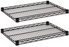 A Picture of product ALE-SW583624BL Alera® Extra Wire Shelves Industrial Shelving 36w x 24d, Black, 2 Shelves/Carton