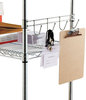 A Picture of product ALE-SW59HB424 Alera® Wire Shelving Hook Bars For Five Hooks, 24" Deep, Silver, 2 Bars/Pack