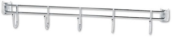 Alera® Wire Shelving Hook Bars For Five Hooks, 24" Deep, Silver, 2 Bars/Pack