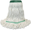 A Picture of product BWK-502WHNB Boardwalk® Narrowband Looped-End Mop Heads,  Premium Standard Head, Cotton/Rayon Fiber, Medium, White