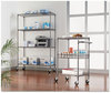 A Picture of product ALE-SW604818BA Alera® NSF Certified 4-Shelf Wire Shelving Kit with Casters 48w x 18d 72h, Black Anthracite