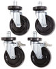 A Picture of product ALE-SW604818BA Alera® NSF Certified 4-Shelf Wire Shelving Kit with Casters 48w x 18d 72h, Black Anthracite