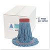 A Picture of product BWK-503BL Boardwalk® Super Loop Wet Mop Head, Cotton/Synthetic Fiber, 5" Headband, Large Size, Blue, 12/Case